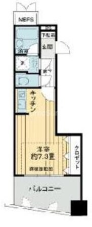 阿波座駅 徒歩1分 6階の物件間取画像